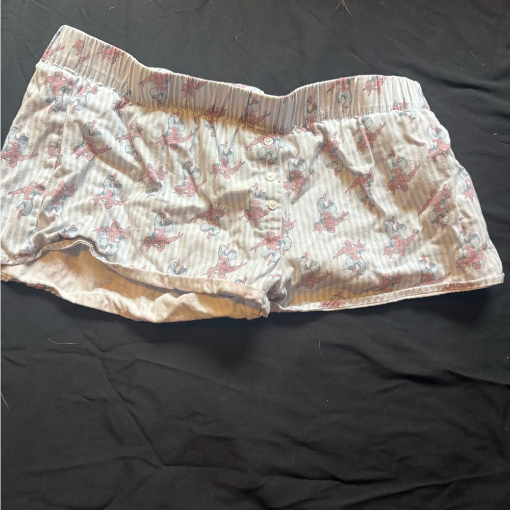 Women's Striped Floral Shorts